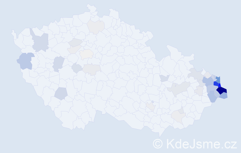 Příjmení: 'Chmiel', počet výskytů 239 v celé ČR