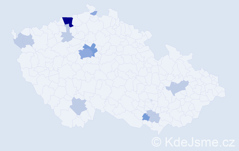 Příjmení: 'Birkner', počet výskytů 28 v celé ČR