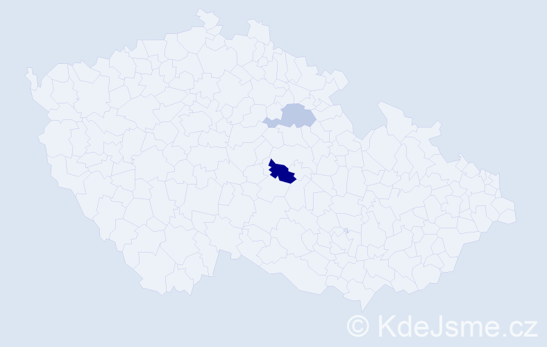 Příjmení: 'Vančuchová', počet výskytů 3 v celé ČR
