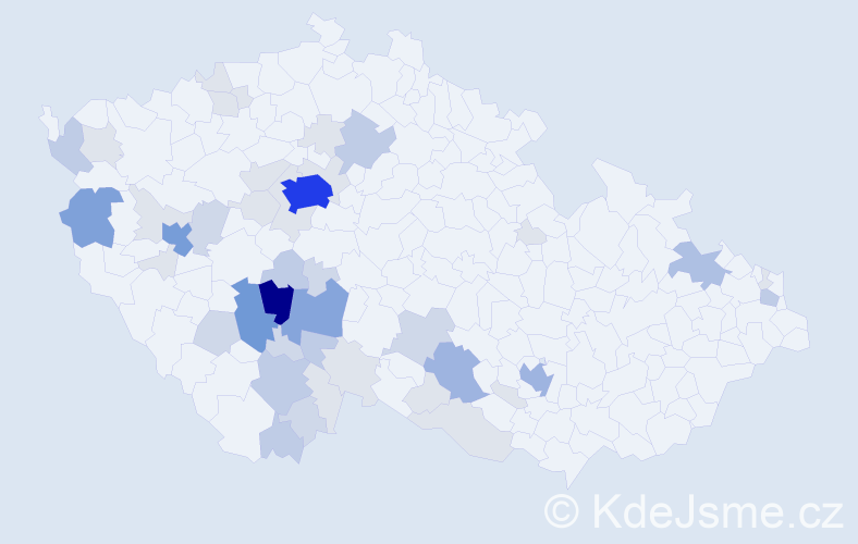 Příjmení: 'Vlnová', počet výskytů 149 v celé ČR