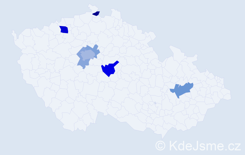 Příjmení: 'Kulštrunková', počet výskytů 15 v celé ČR