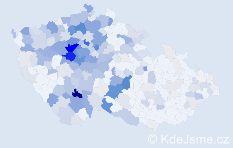 Příjmení: 'Landa', počet výskytů 1200 v celé ČR