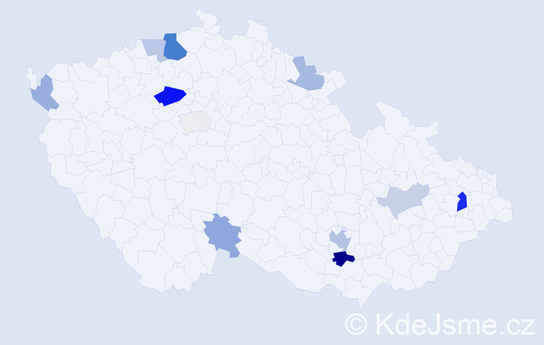 Příjmení: 'Matzková', počet výskytů 23 v celé ČR