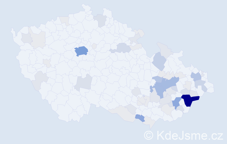 Příjmení: 'Babica', počet výskytů 219 v celé ČR