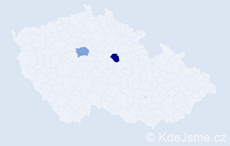 Příjmení: 'Rubeška', počet výskytů 8 v celé ČR