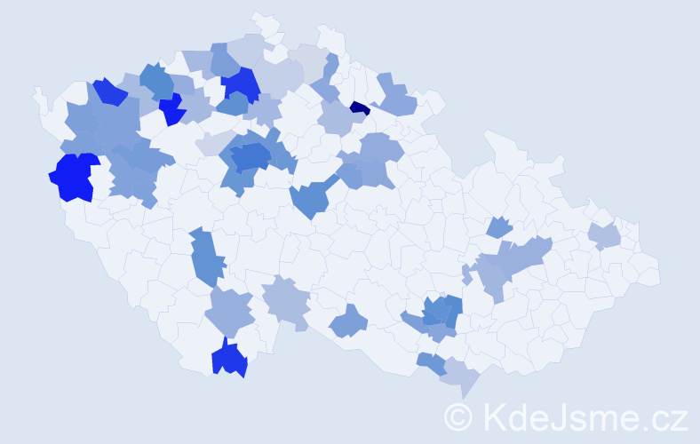 Příjmení: 'Korol', počet výskytů 176 v celé ČR