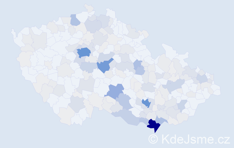 Příjmení: 'Nešporová', počet výskytů 827 v celé ČR
