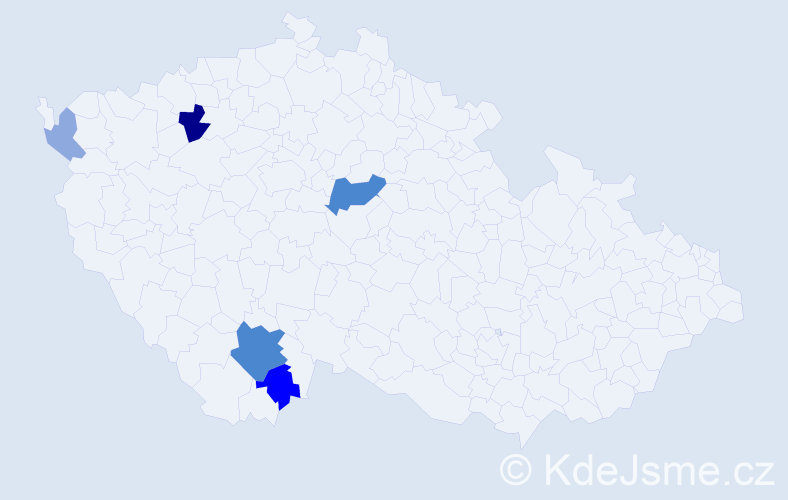 Příjmení: 'Farkotová', počet výskytů 14 v celé ČR