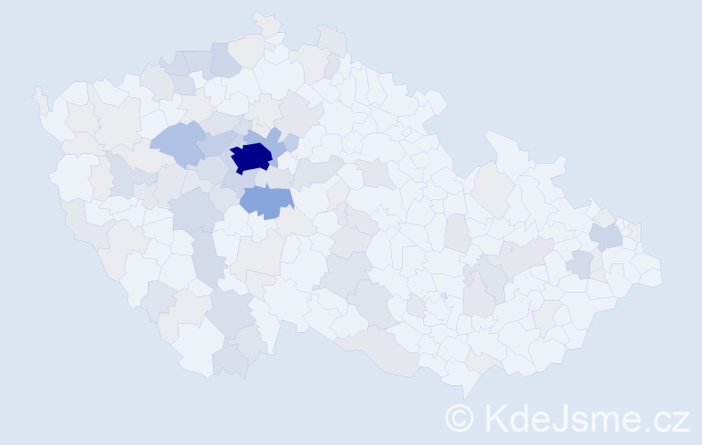 Příjmení: 'Micková', počet výskytů 296 v celé ČR