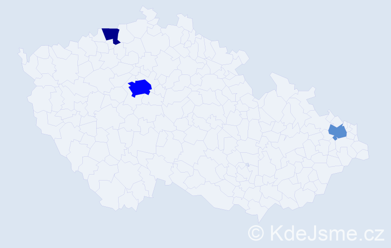 Příjmení: 'Velichko', počet výskytů 8 v celé ČR