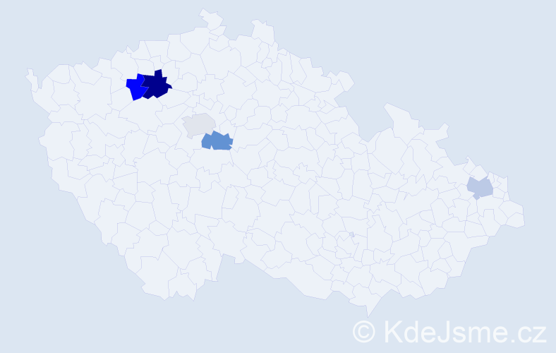 Příjmení: 'Stengelová', počet výskytů 6 v celé ČR