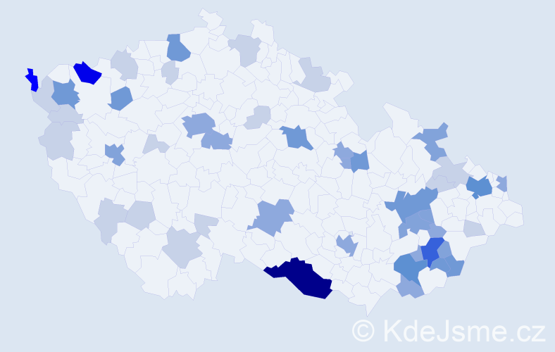 Příjmení: 'Prekop', počet výskytů 131 v celé ČR