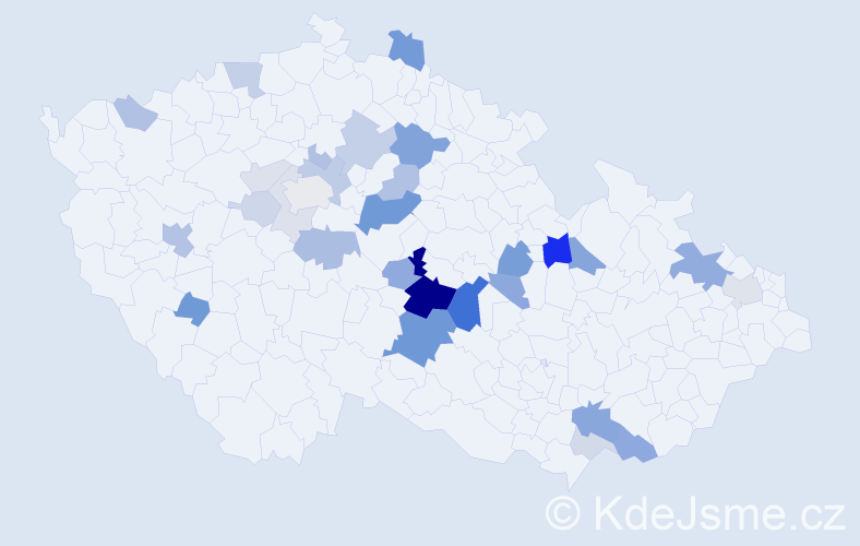 Příjmení: 'Dajčová', počet výskytů 81 v celé ČR