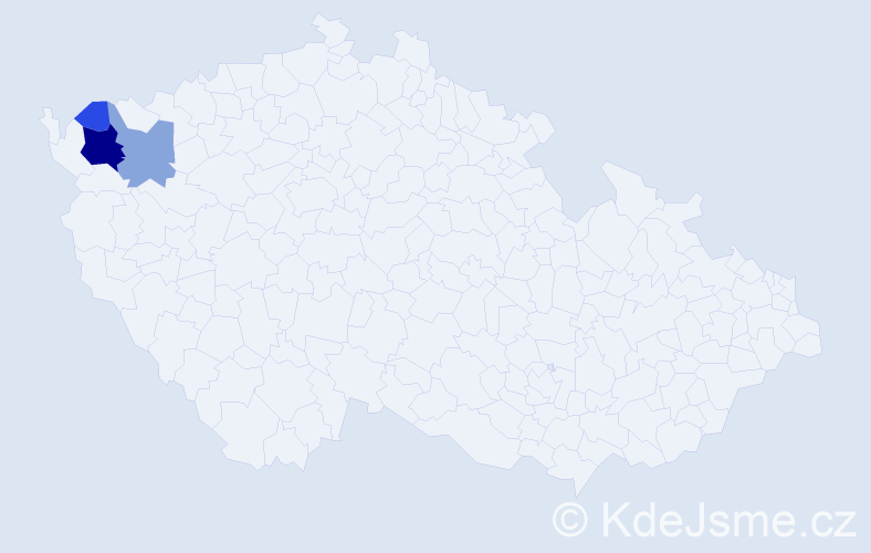 Příjmení: 'Kotes', počet výskytů 11 v celé ČR
