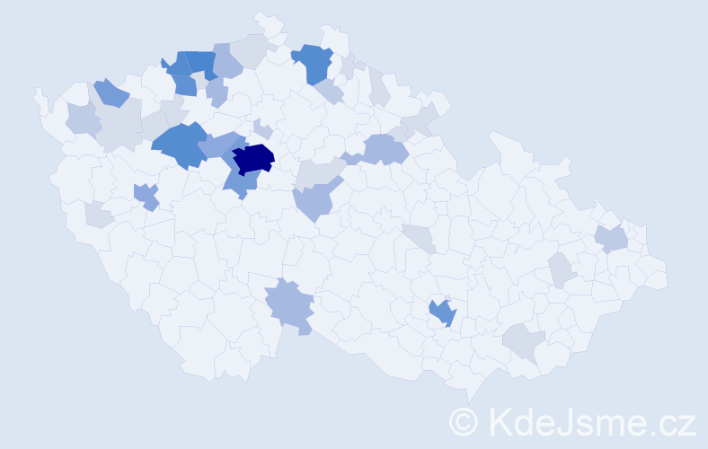 Příjmení: 'Emingerová', počet výskytů 129 v celé ČR