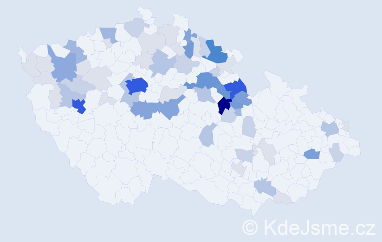 Příjmení: 'Fajfr', počet výskytů 223 v celé ČR