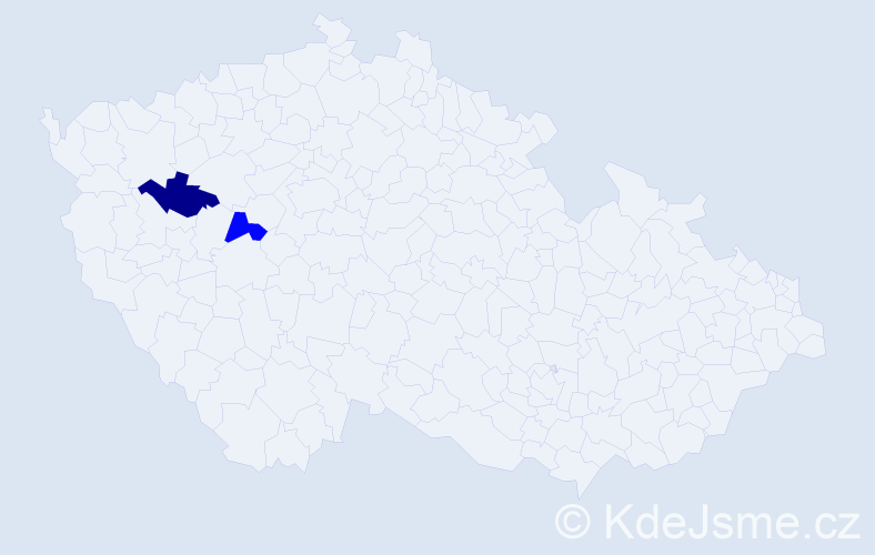 Příjmení: 'Cajtháml', počet výskytů 2 v celé ČR