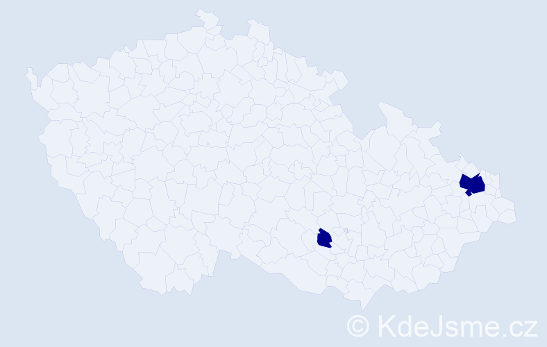 Příjmení: 'Letzová', počet výskytů 2 v celé ČR