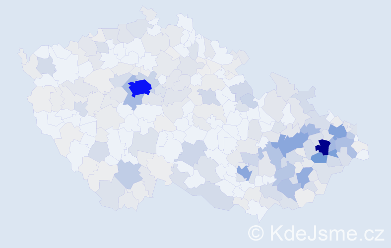 Příjmení: 'Černochová', počet výskytů 1159 v celé ČR