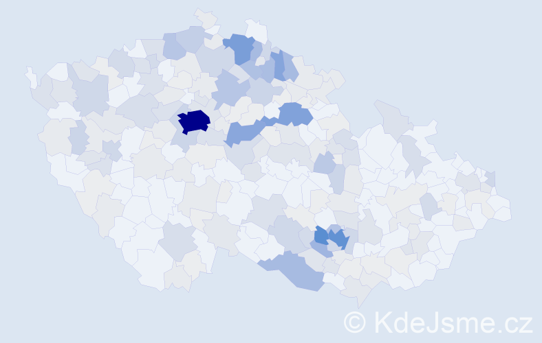 Příjmení: 'Patočka', počet výskytů 880 v celé ČR