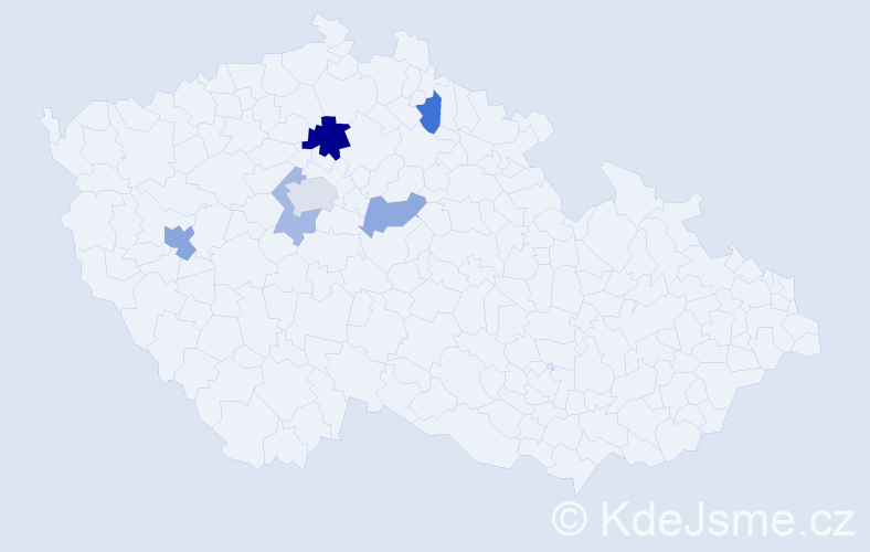 Příjmení: 'Lazoryk', počet výskytů 10 v celé ČR