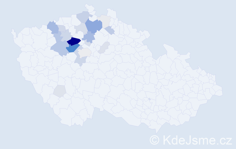 Příjmení: 'Suchopárek', počet výskytů 105 v celé ČR
