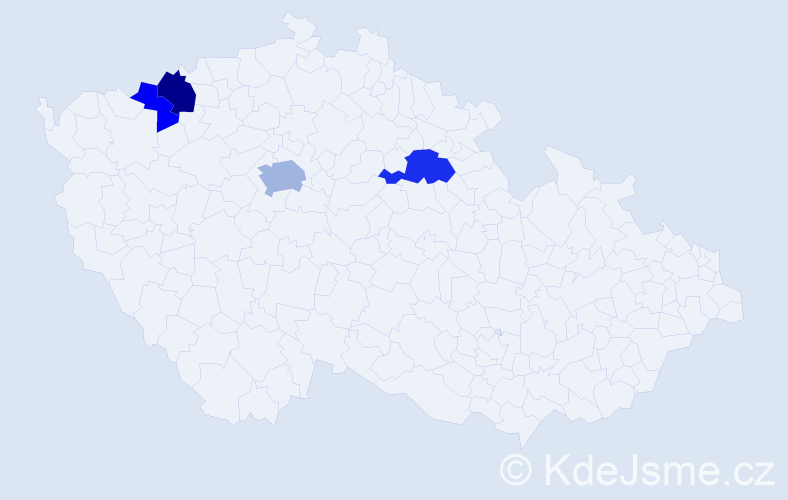 Příjmení: 'Kleinander', počet výskytů 8 v celé ČR