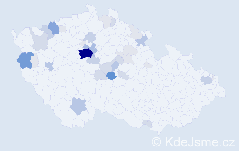 Příjmení: 'Rut', počet výskytů 124 v celé ČR