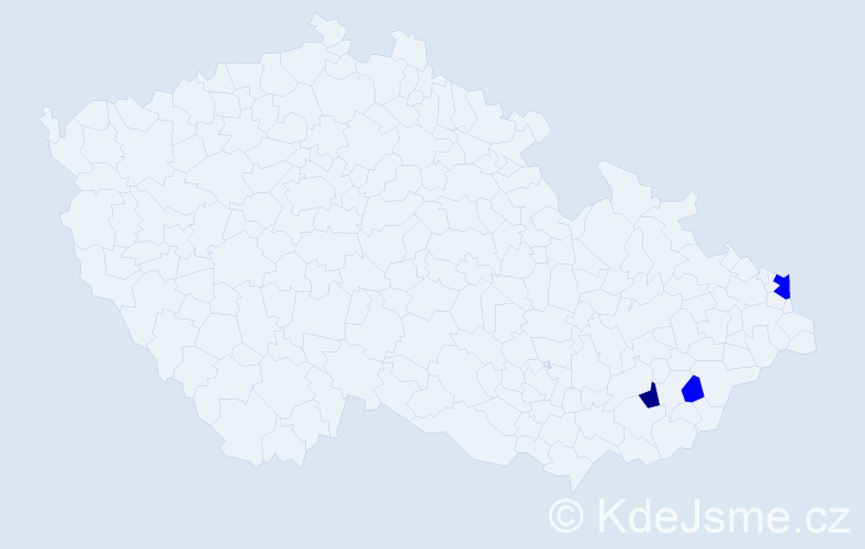 Příjmení: 'Boršická', počet výskytů 4 v celé ČR