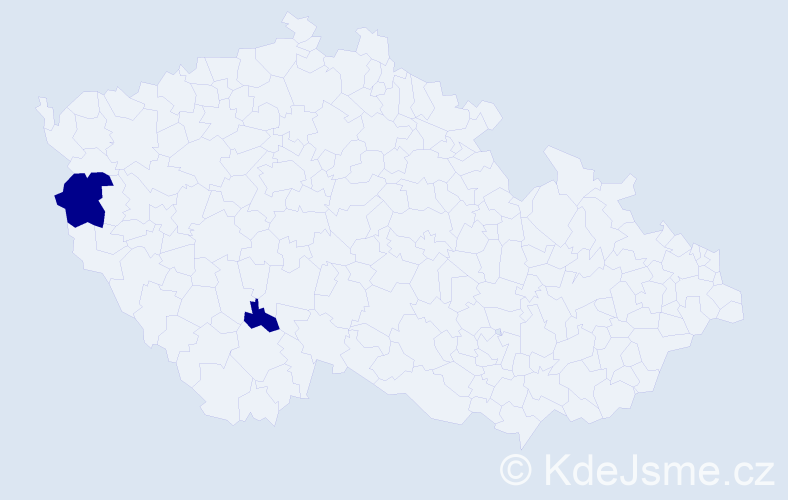 Příjmení: 'Földesi', počet výskytů 6 v celé ČR