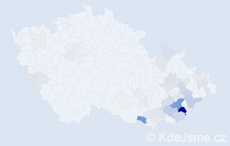 Příjmení: 'Talašová', počet výskytů 285 v celé ČR