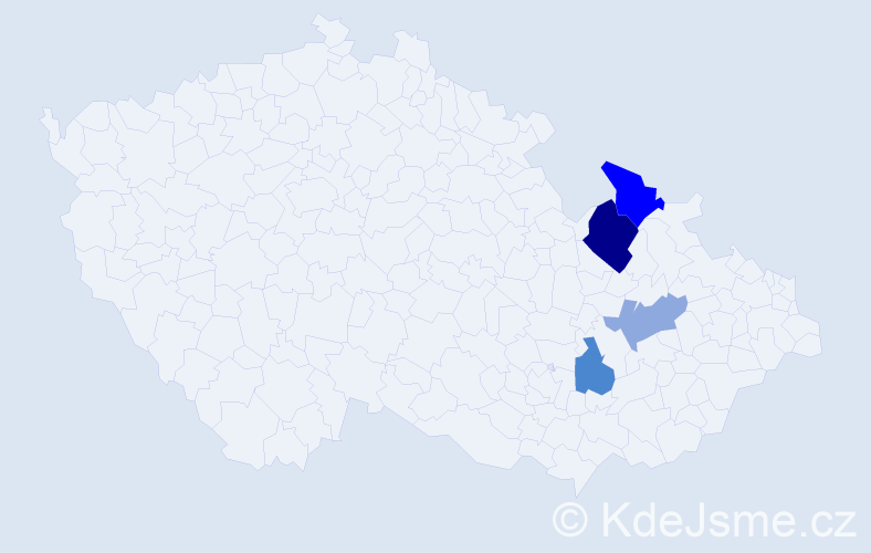 Příjmení: 'Ignačáková', počet výskytů 14 v celé ČR