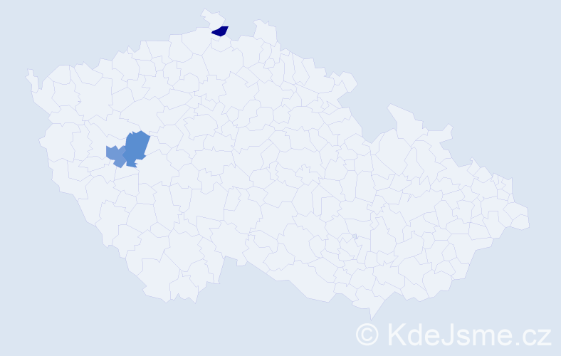 Příjmení: 'Kartýsek', počet výskytů 8 v celé ČR