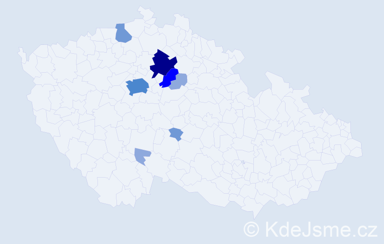 Příjmení: 'Skočdopol', počet výskytů 19 v celé ČR