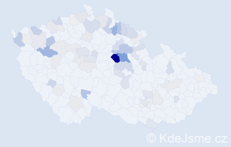 Příjmení: 'Danihelková', počet výskytů 205 v celé ČR