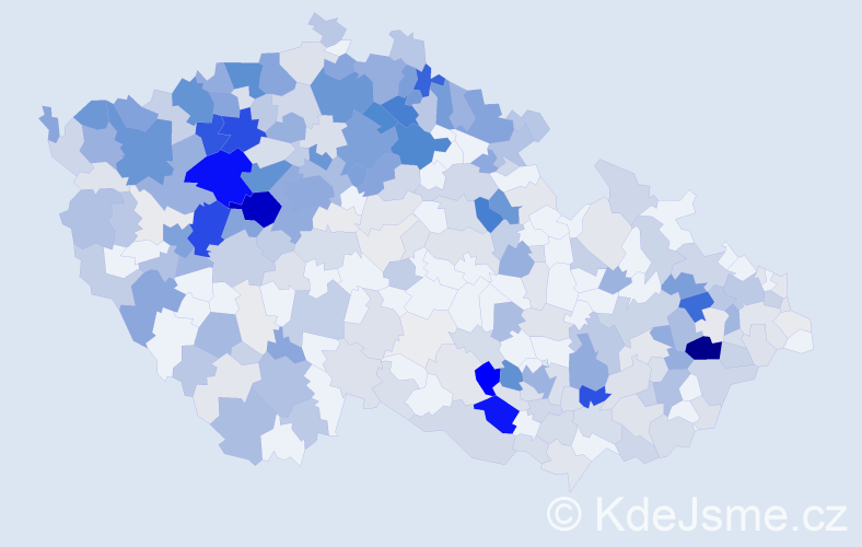 Příjmení: 'Pelcová', počet výskytů 1329 v celé ČR