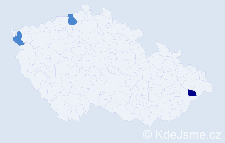 Příjmení: 'Kuzo', počet výskytů 5 v celé ČR