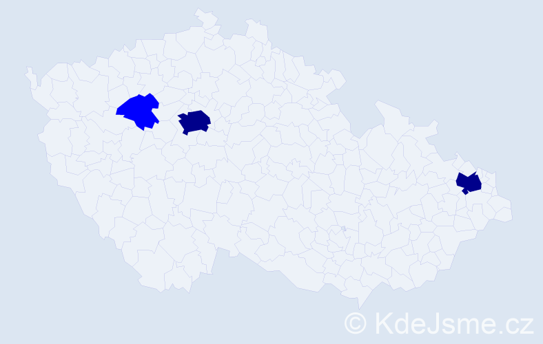 Příjmení: 'Legart', počet výskytů 5 v celé ČR