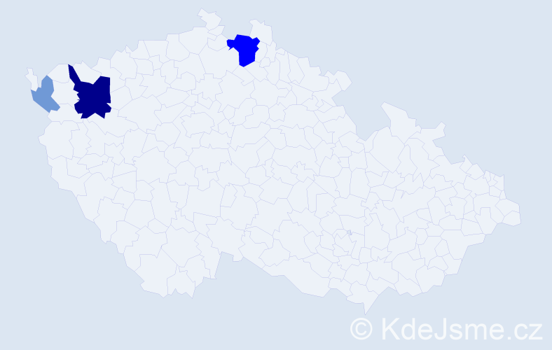 Příjmení: 'Pechočiaková', počet výskytů 12 v celé ČR