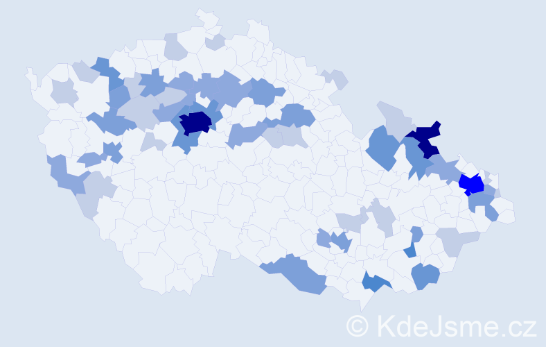 Příjmení: 'Repka', počet výskytů 134 v celé ČR