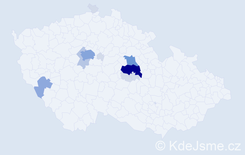 Příjmení: 'Kudrnková', počet výskytů 36 v celé ČR