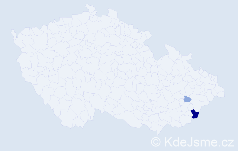 Příjmení: 'Slabik', počet výskytů 6 v celé ČR