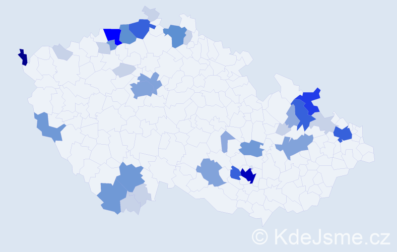 Příjmení: 'Didi', počet výskytů 123 v celé ČR