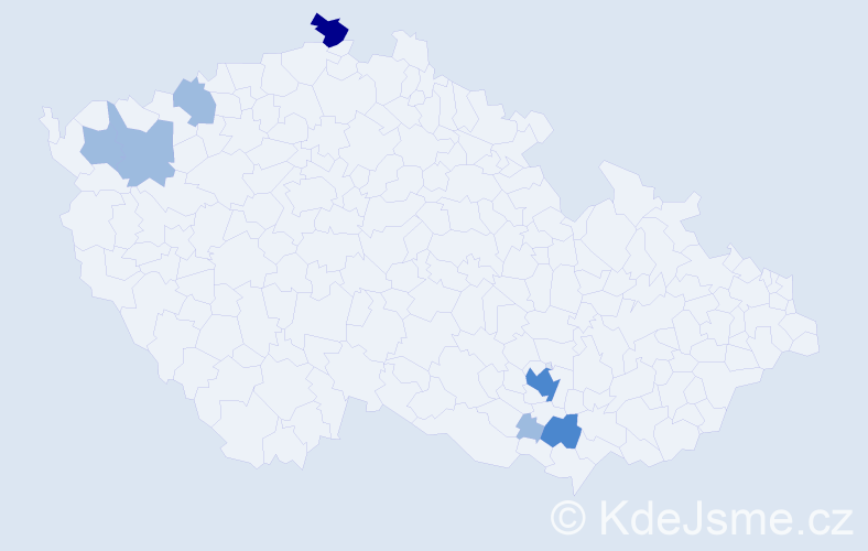 Příjmení: 'Wenisch', počet výskytů 12 v celé ČR