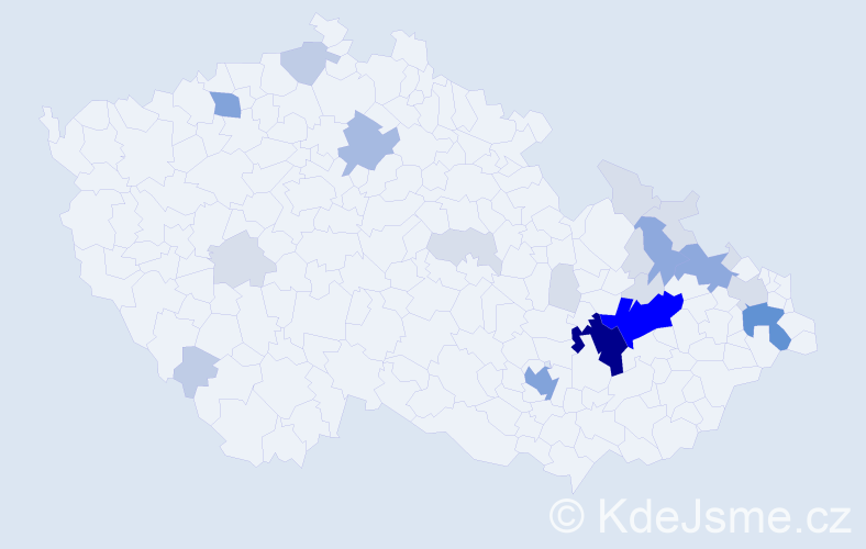 Příjmení: 'Lisická', počet výskytů 78 v celé ČR