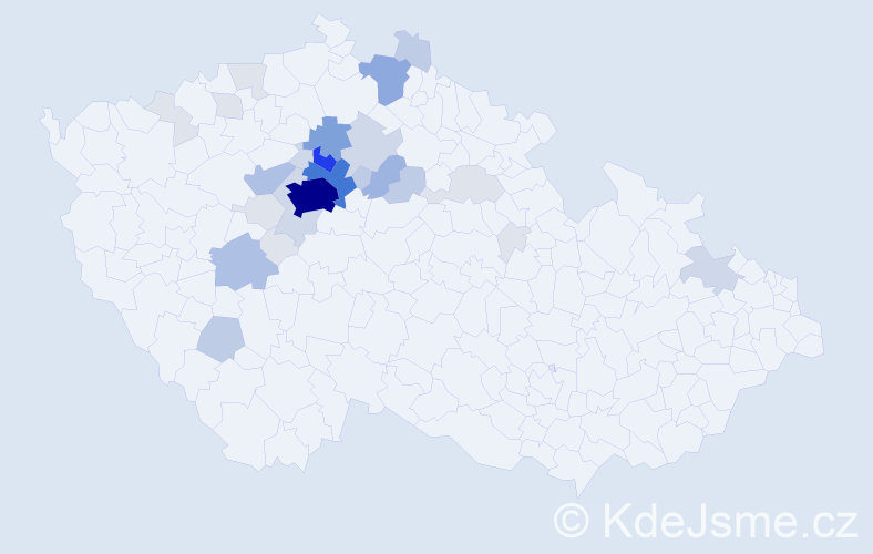 Příjmení: 'Čemus', počet výskytů 120 v celé ČR