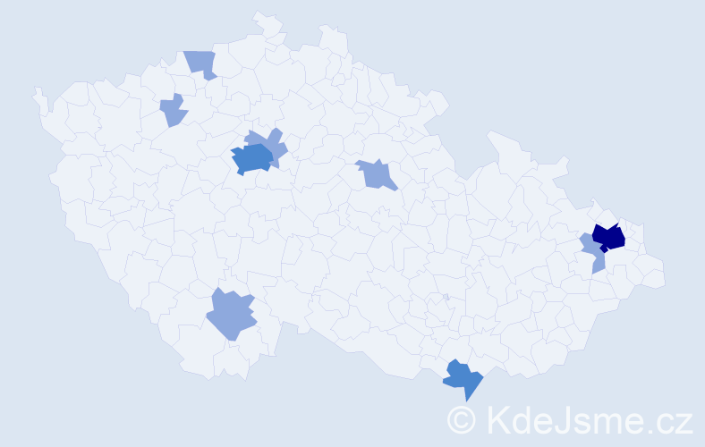 Příjmení: 'Makuch', počet výskytů 16 v celé ČR