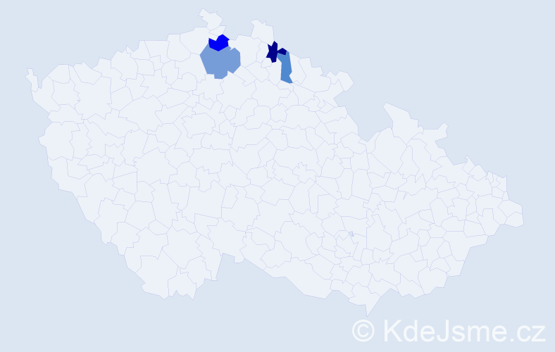 Příjmení: 'Knechtel', počet výskytů 7 v celé ČR