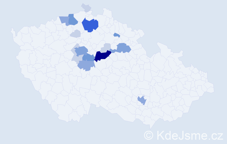 Příjmení: 'Mádlík', počet výskytů 47 v celé ČR