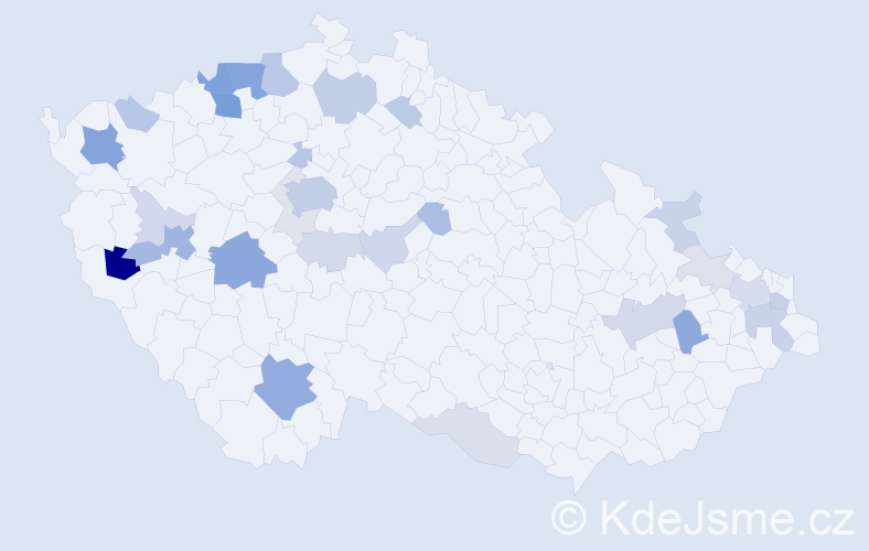 Příjmení: 'Holecová', počet výskytů 86 v celé ČR